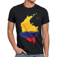 style3 T-Shirt Flagge Kolumbien Fußball Sport Colombia WM EM Fahne