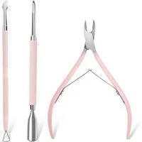 TUWENA Nagelhautzange 3 Stück Nagelhautzange & Nagelhautentferner Set für Saubere Nägel, Multifunktional, Reisegeeignet, Geschenkgeeignet, Für Heim & Salon