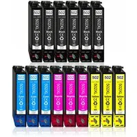 Druckerparadies 15er Pack Druckerpatronen 502 502XL kompatibel mit Epson WF-2865 Tintenpatrone (15-tlg)