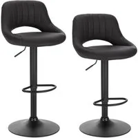 EUGAD Barhocker (2 St), aus Kunstleder und Stahl stufenlos höhenverstellbar