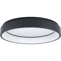 EGLO Deckenleuchte MARGHERA-Z Deckenlampe schwarz, ZigBee 3.0, Disco-Modus, Lampe, Bluetooth, CCT - über Fernbedienung, Dimmfunktion, Ein-/Ausschalter, Farbsteuerung, Farbwechsel, Memoryfunktion, Nachtlichtfunktion, RGB, Smart Home, Weckerfunktion, d