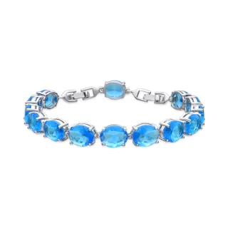 Luxenter Armband in Silberausführung mit Aquamarin-Zirkonia – Nou