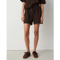 OPUS Sweatshorts Melane Club weiche Shorts mit samtiger Optik weiter, gerader Beinverlauf, angeraute Oberfläche, samtige Optik