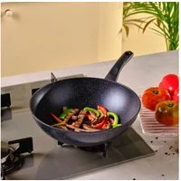 Karaca Topf-Set Karaca Aqua Granit Wok Wokpfanne Pfanne Bratpfanne Kochtopf 28 cm