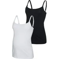 Mamalicious Umstandstop MLKERRIE STRAP JRS TOP 2F 2-P NOOS (Packung, 2-tlg) Baumwollmischung, regular fit