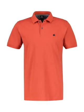 LERROS - POLO-KNOPF deep coral red - Gr. - L