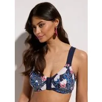 bonprix Bügel-Bikini-Top, Minimizer, mit floralem Muster, sportlicher Stil