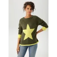 Aniston CASUAL Strickpullover mit großem Stern im Vorderteil
