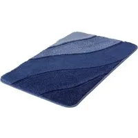 Kleine Wolke Badematte Serenade, Badvorleger, Badezimmer Teppich, Höhe 20 mm, rutschhemmend beschichtet, fußbodenheizungsgeeignet, Kunstfaser, rechteckig, Badteppich, Wellen Design, Farbverlauf, Hoch-Tief Effekt