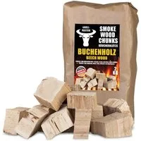 Grillmaster Räucherspäne Räucherklötze 2kg Buche Chunks Räuchern Smoken BBQ Grill Feuer, 2 kg