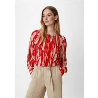 comma Langarmbluse Bluse Viskosebluse mit Crêpe-Struktur
