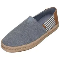 TOMS ALPARGATA ROPE 2.0 Espadrille Navy Chambray Nautical Stripe