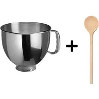 KitchenAid Küchenmaschinenschüssel KitchenAid 4,8 L Edelstahlschüssel 5K5THSBP + gratis Holzlöffel