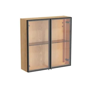VitrA New Metropole Edge LED-Oberschrank mit 2 Glastüren 67 x 20 x 67 cm (BxTxH),67144 67144