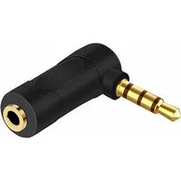 Bolwins B91 Adapter 3.5mm Audio Verlängerung 4 Pol 90° Winkelstecker PC Handy Audio-Adapter 3,5-mm-Klinke zu 3,5-mm-Klinke, 90° Winkelstecker, 4-polig, Mikrofonunterstützung, platzsparend