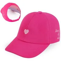 nsihing Sonnenhut Baseballkappe Pferdeschwanz für Kinder,Basecap für Mädchen Weich Atmungsaktives,Sonnenhut Kinder Sommer UV-Schutz