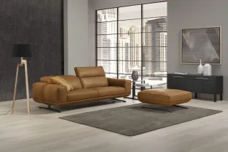 Egoitaliano 2,5-Sitzer "Gloria, super bequem und hochwertige Verarbeitung, edles Design" beidseitig verstellbare Rückenelemente, mit Metallfüßen