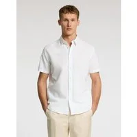 Selected Kurzarmhemd SLHREG-SUN SHIRT SS NOOS mit Leinen