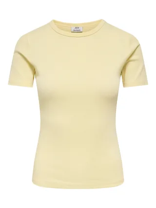 JDY - JDYLUCKY S/S O NECK TOP JRS NOOS Pastel Yellow - Gr. - XL