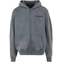 Dropsize Sweatjacke Dropsize SUPER HEAVY OVERSIZE LOGO ZIP HOODIE