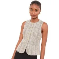 LIPSY Anzugweste Lipsy Bouclé-Weste, Regular (1-tlg)