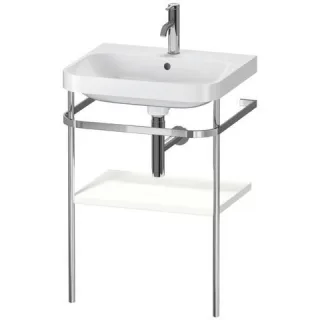 Duravit Happy D.2 Plus c-shaped Set mit Metallkonsole Weiß Seidenmatt 575x490x850 mm - HP4835O3636 HP4835O3636