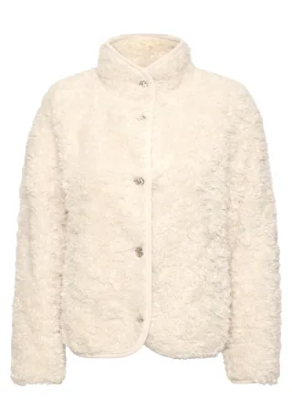 Street One - Teddyfell-Jacke beige - Gr. - 44