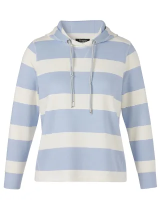 Frapp - Sweatshirt Kapuze 1/1 Arm Druck powder blue/butter - Gr. - 46