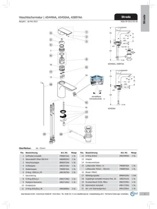 Ideal Standard Griffhebel STRADA, kpl., Multiport, F960872AA Chrom F960872AA