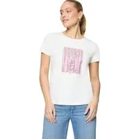 Zero Kurzarmshirt Damen mit Aufdruck (1-tlg) Glitzer