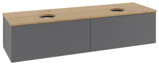 Villeroy & Boch Waschtischunterschrank Antao K39_5 1600x360x500mm mit Struktur FK/AP: GK/1 K39151GK