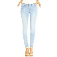 be styled Low-rise-Jeans Skinny Hüftjeans Röhrenjeans hellblaue Stretch Jeans - Damen - j18L-2