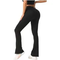 Frentree Highwaist Leggings Damen mit Flared Look - Bootcut Schlaghose aus elastischem Material, Yoga Pants für Sport und Alltag