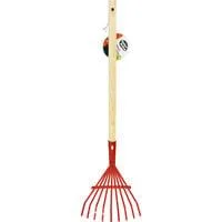 Laubrechen aus Metall mit einer Länge von 68 Zentimeter holz