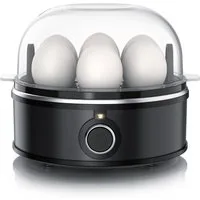 Arendo Eierkocher 7-Fach, Edelstahl, mit Warmhaltefunktion, 3 Härtegrade, für 1–7 Eier, Anzahl Eier: 7 St., 350 W, mit Einsatz für Eier, pochierte Eier & Omelette, Signalton, Egg Cooker