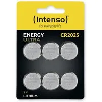 Intenso INTENSO Lithium-Knopfzelle CR2025, 6 Stück Batterie