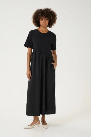 Kleid Lockere Passform Schwarz black