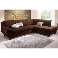 Home affaire Ecksofa Yesterday L-Form, B/T: 254/186 cm, belastbar bis 140kg/ Sitz, Microfaser MELROSE®, mocca