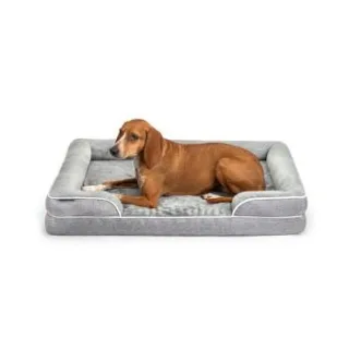 Lionto orthopädisches Hundebett mit erhöhtem Rand rutschfest M