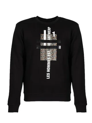 Les Hommes Sweatshirt Herren schwarz