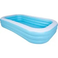 SunClub Planschbecken Kinderpool 305x183x56 cm, (Einzelpack, 1-tlg., aufblasbares Kinderbecken), 3-Ring Pool rechteckig