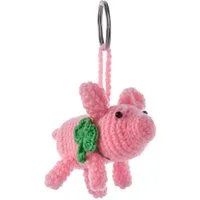 By Bers Schlüsselanhänger Schwein Ferkel Schlüsselanhänger Taschenanhänger Häkel Handarbeit (wirklich süßes Geschenk), sorgfältig handgehäkelt
