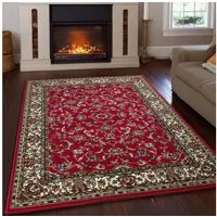 OTTO home Teppich Ezzo, mit Bordüre, Kurzflor, Made in Belgium, rechteckig, Höhe: 7 mm, Orient-Optik, Teppich, Wohnzimmer, Esszimmer, Schlafzimmer