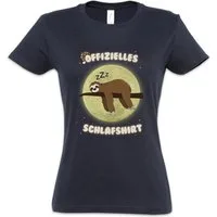 Urban Backwoods Print-Shirt Offizielles Schlafshirt Damen T-Shirt Schlaf Faultier Schlafen Sleep (1-tlg) Ruhe Bett Geschenk Fun