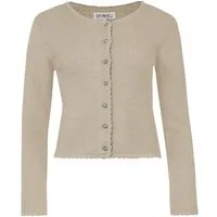 MarJo Trachtenjacke Trachten Strickjacke - VILSECK - schwarz, taupe