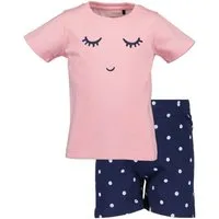 Blue Seven Shorty Blue Seven Mädchen Shorty Schlafanzug Pyjama kurz rosa marine (2 tlg)