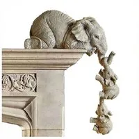 feinlux Tierfigur Tierfigur Elefant Statue skulptur Deko Set (Set, Handbemalte Sammelfiguren), für Home Office, Figur Harz Handwerk Ornamente(3 Stücke)