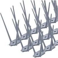 KONZEPT Taubenspikes Taubenabwehr für Balkon, Garten, Terasse - Vogelschreck 3-reihig, Set, 3-St., für Balkon, Fensterbank, Dachbalken - Tierfreundlich, 3 stk. x 33 cm