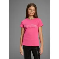 Bruno Banani T-Shirt Shirt mit glitzernder Strass-Applikation für Mädchen Für TEENS. Cooles Logoshirt