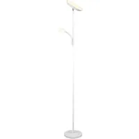 LED Deckenfluter SPECTER, Ø 25 x H 178 cm, 2-flammig, Weiß, Anpassung der Farbtemperatur, Dimmfunktion, LED fest integriert, Extra-Warmweiß, Neutralweiß, Tageslichtweiß, Metall, Touchsensor
